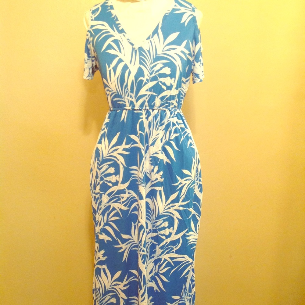 Cold Shoulder Floral Dress